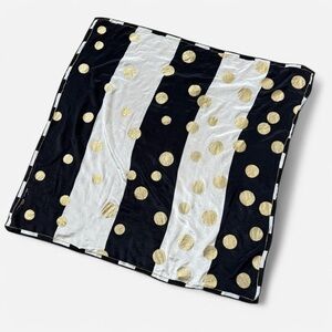 Vintage Anne Klein Polka dot silk square scarf